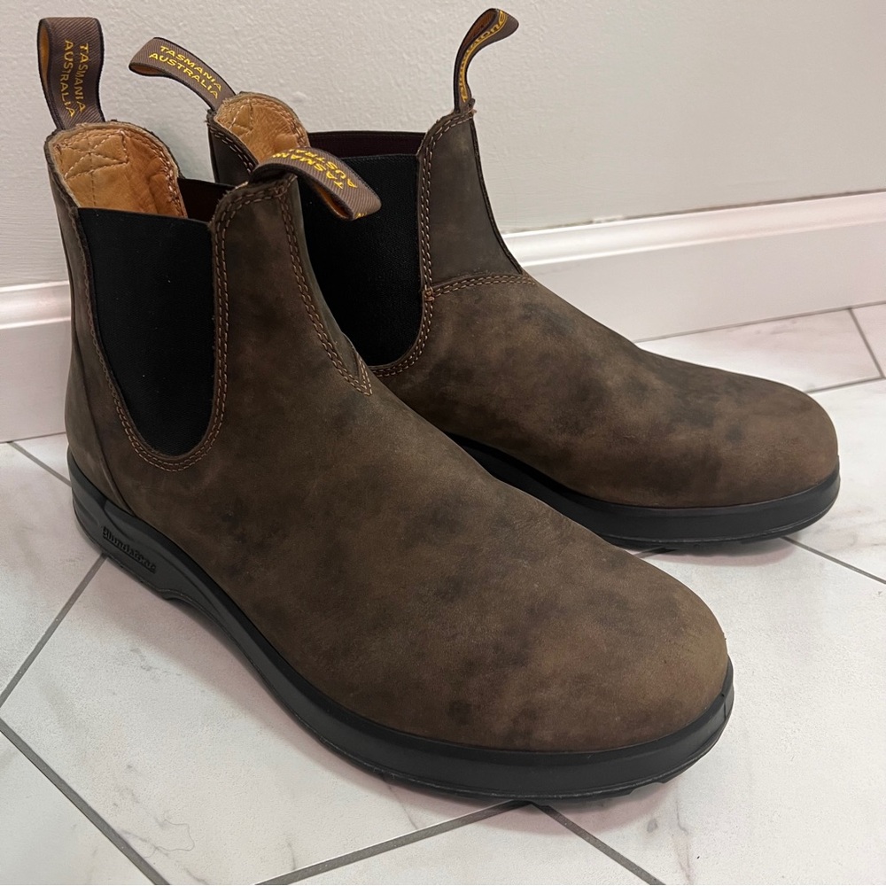 Blundstone All Terrain 2056 Rustic Brown Premium Leather Boots Size 12 Mens